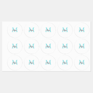 eenvoudige minimale naam monogram roze rood   worp labels