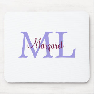 eenvoudige minimale naam monogram roze rood worp muismat