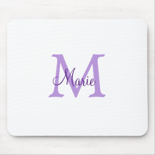 eenvoudige minimale naam monogram roze rood   worp muismat