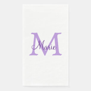 eenvoudige minimale naam monogram roze rood worp servet