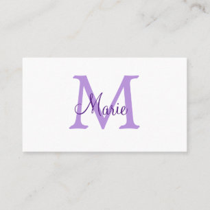 eenvoudige minimale naam monogram roze rood worp visitekaartje