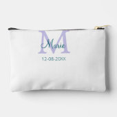 Eenvoudige Minimale Naam toevoegen Monogram paarse Etui (Achterkant)