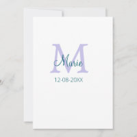 Eenvoudige Minimale Naam toevoegen Monogram paarse