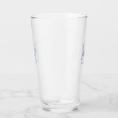 Eenvoudige Minimale Naam toevoegen Monogram paarse Glas (Rechts)