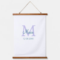 Eenvoudige Minimale Naam toevoegen Monogram paarse