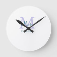 Eenvoudige Minimale Naam toevoegen Monogram paarse