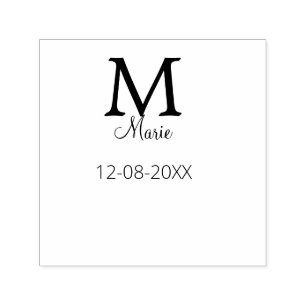 Eenvoudige Minimale Naam toevoegen Monogram paarse Zelfinktende Stempel
