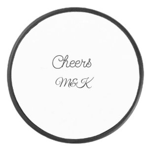 Eenvoudige minimale naam toevoegen proost koppel n hockey puck