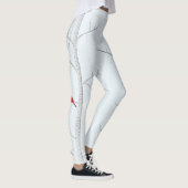 Eenvoudige minimale Natuur Rode kardinaal in het w Leggings (Rechts)