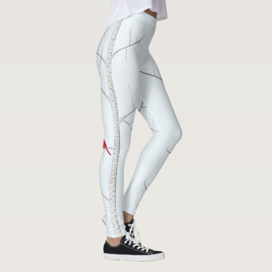 Eenvoudige minimale Natuur Rode kardinaal in het w Leggings (Rechts)