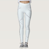 Eenvoudige minimale Natuur Rode kardinaal in het w Leggings (Voorkant)