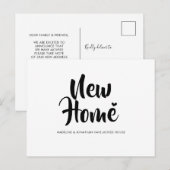 Eenvoudige, minimale, nieuwe thuishartslag aankondigingskaart (Voorkant / Achterkant)