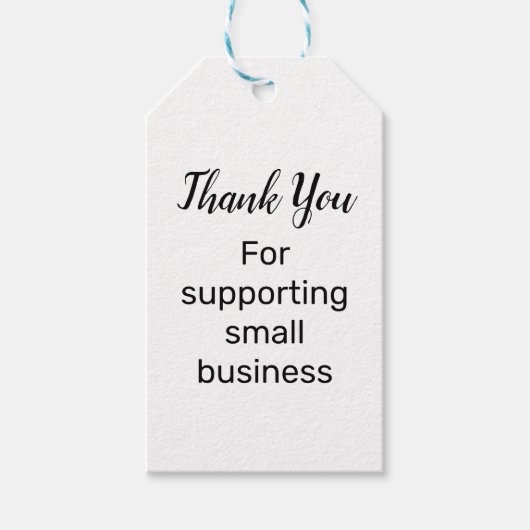 eenvoudige minimale ondersteuning voor kleine bedr cadeaulabel (Voorkant)