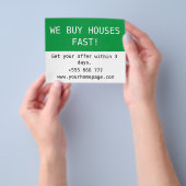 Eenvoudige minimale onroerend goed koper kopen wij flyer (Hand)