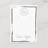 Eenvoudige Minimale Oorbel Sieraden Display logo Visitekaartje (Voorkant)