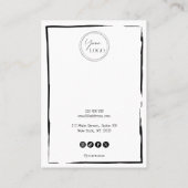 Eenvoudige Minimale Oorbel Sieraden Display logo Visitekaartje (Achterkant)