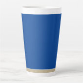 eenvoudige, minimale, op maat gesneden, effen kleu latte mok (Voorkant)