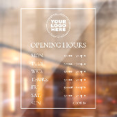 Eenvoudige minimale openingstijden van elegant raamsticker (Vel 2)