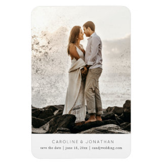 Eenvoudige minimale opslagdatum, één grote foto magneet