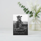 Eenvoudige Minimale OR Code Social Media Fotograaf Visitekaartje (Staand voorkant)