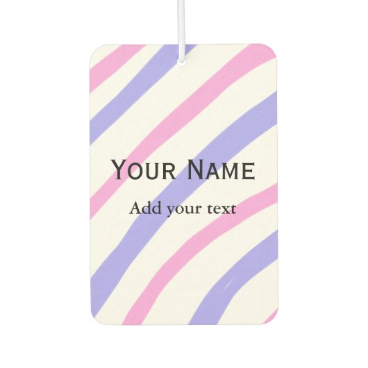 Eenvoudige minimale oranje strepen waterverf toevo luchtverfrisser (Voorkant)