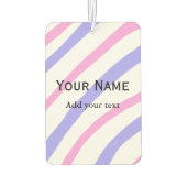 Eenvoudige minimale oranje strepen waterverf toevo luchtverfrisser (Achterkant)