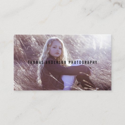 Eenvoudige minimale overlayfotografie | VISITEKAAR Visitekaartje (Voorkant)