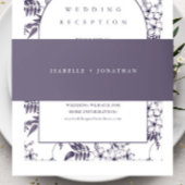 Eenvoudige minimale Paarse bruiloft Uitnodigingen Wikkel