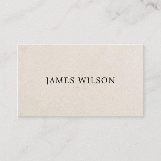 Eenvoudige, minimale papiertextuur Black Consultan Visitekaartje (Voorkant)