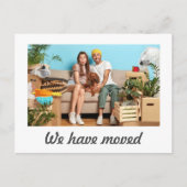 Eenvoudige, minimale persoonlijke bewegende aankon briefkaart (Voorkant)