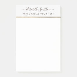 Eenvoudige minimale persoonlijke schrijfbenodigdhe post-it® notes
