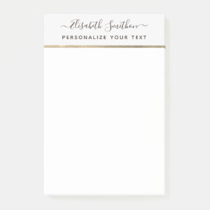 Eenvoudige minimale persoonlijke schrijfbenodigdhe post-it® notes