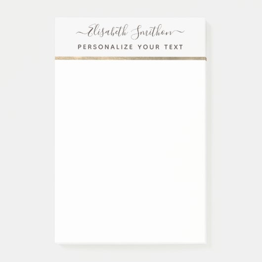 Eenvoudige minimale persoonlijke schrijfbenodigdhe post-it® notes (Voorkant)