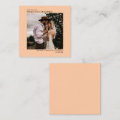 Eenvoudige minimale perzik bruiloft Save the Date  Notitiekaartje (Voorkant / Achterkant)