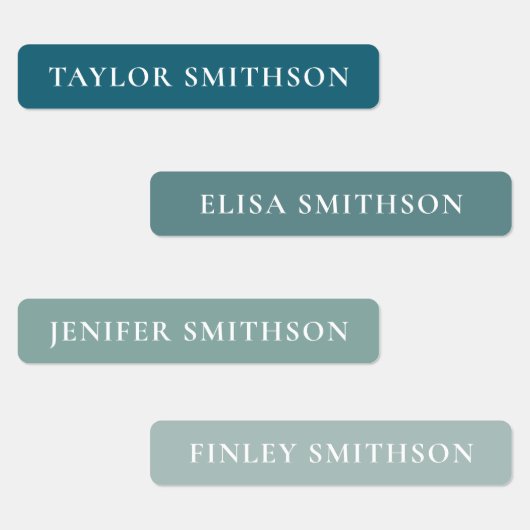 Eenvoudige minimale powder Blue Add Jouw naam Scho Labels (Groep)