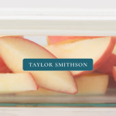 Eenvoudige minimale powder Blue Add Jouw naam Scho Labels (Aangebracht)