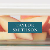 Eenvoudige minimale powder Blue Add Jouw naam Scho Labels (Aangebracht)