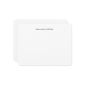 Eenvoudige minimale professional notitiekaartje (Voorkant / Achterkant in situ)