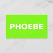 Eenvoudige minimale professionele fluo groene Limo Visitekaartje (Voorkant)