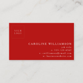 Eenvoudige minimale professionele Logo in rood Visitekaartje