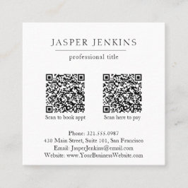 Eenvoudige minimale professionele minimale moderne vierkante visitekaartje