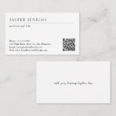 Eenvoudige minimale professionele minimale moderne visitekaartje (Voorkant / Achterkant)