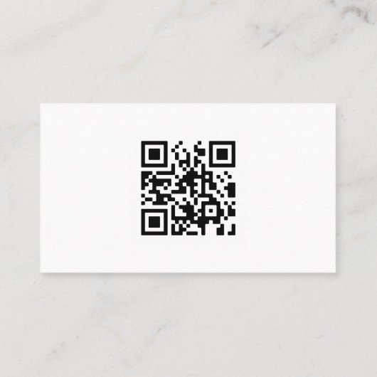 Eenvoudige, minimale professionele QR-code voor Lo Visitekaartje (Achterkant)