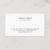 Eenvoudige minimale professionele Visitekaartjes (Achterkant)