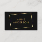 Eenvoudige minimale professionele zwart en goud visitekaartje (Voorkant)