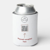 Eenvoudige minimale q of code logo scan code naam blikjeskoeler (Blikje Voorkant)