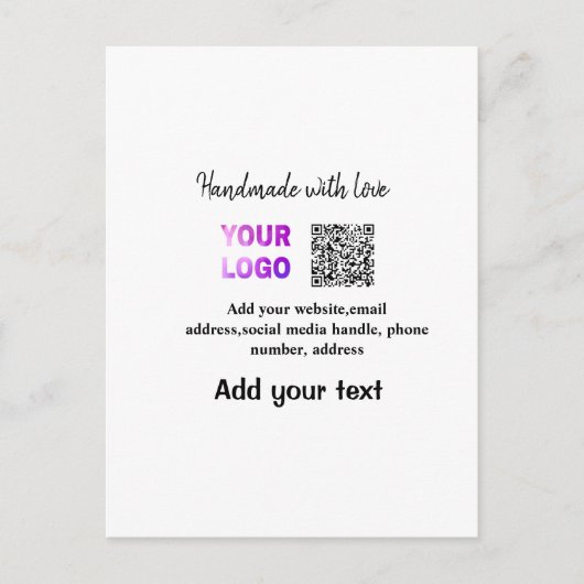 Eenvoudige minimale q of code logo scan code naam briefkaart (Voorkant)