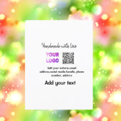 Eenvoudige minimale q of code logo scan code naam briefkaart