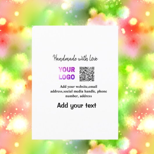 Eenvoudige minimale q of code logo scan code naam briefkaart