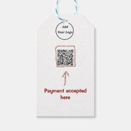 Eenvoudige minimale q of code logo scan code naam cadeaulabel